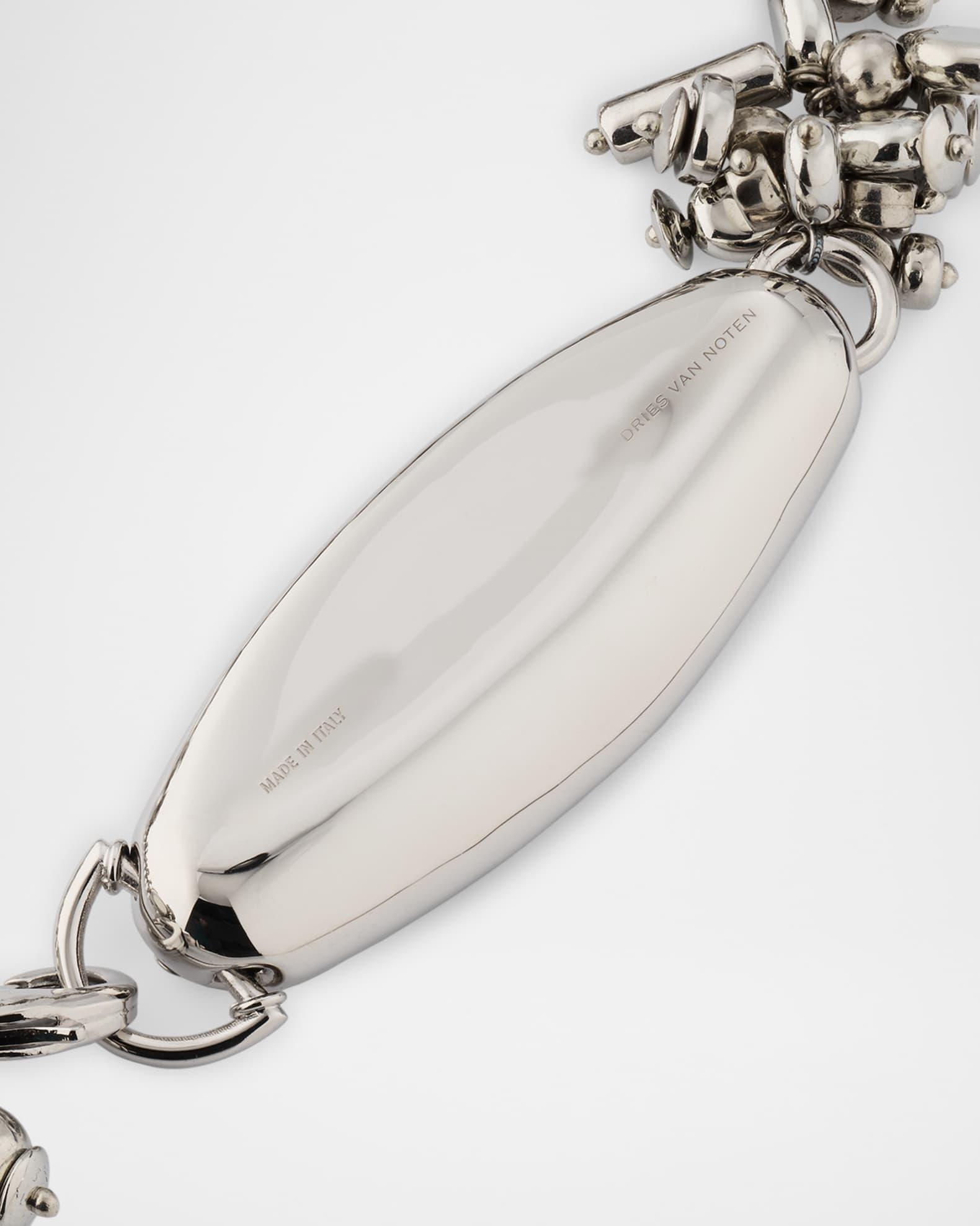 Sterling Silver Beaded Choker Necklace Product Image