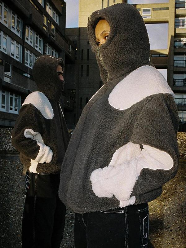 Polar Fleece Oversized Long Sleeve Hoodie Product Image