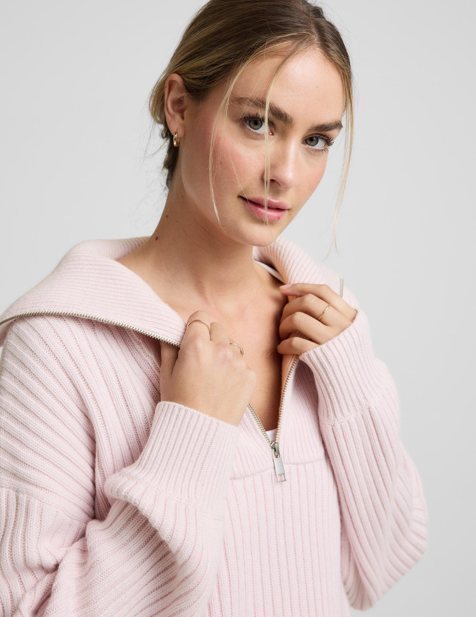 Wool Blend Collared Pullover Product Image