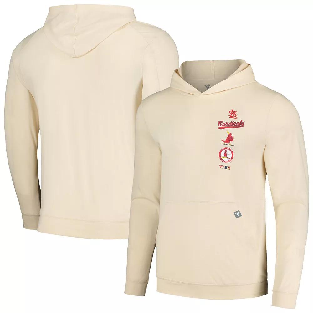 Men's Levelwear Cream St. Louis Cardinals Base Line Pullover Hoodie,  Product Image