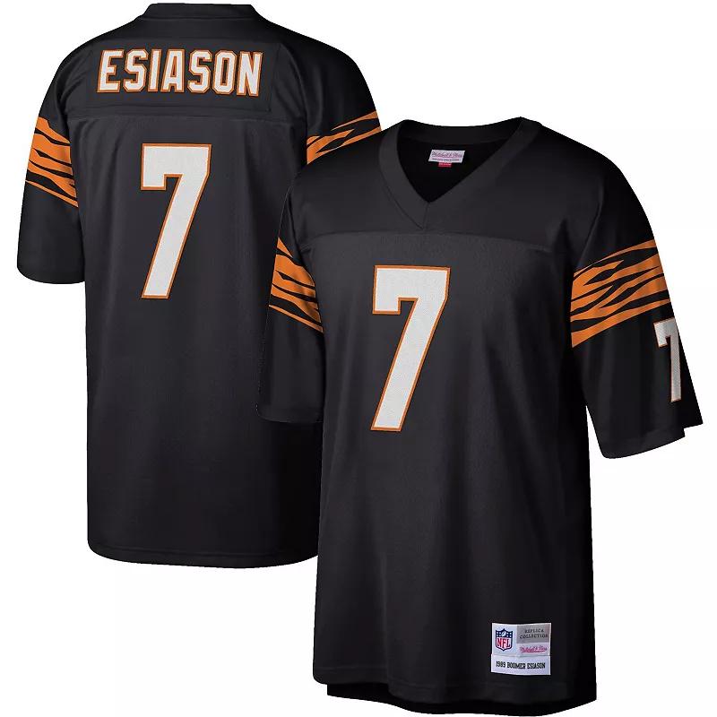 Men's Mitchell & Ness Boomer Esiason Black Cincinnati Bengals Legacy Replica Jersey,  Product Image