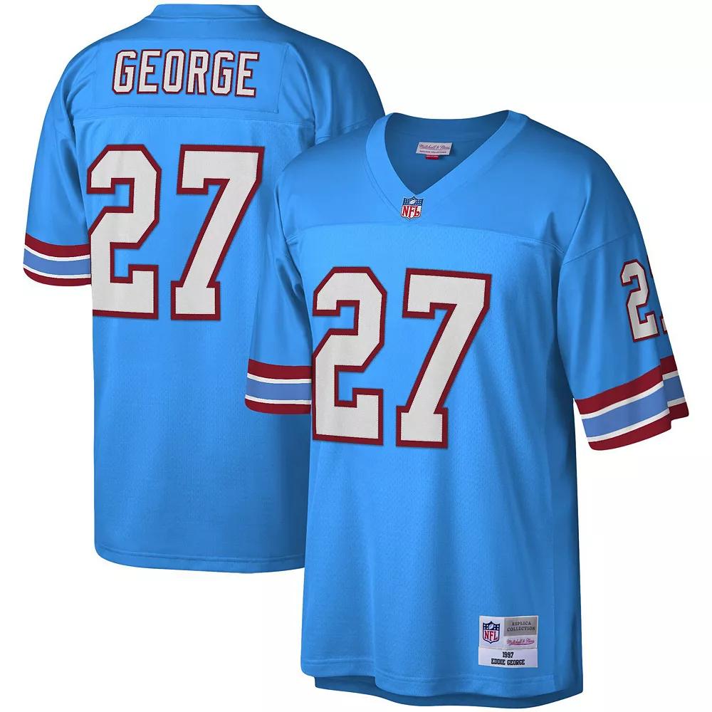 Men's Mitchell & Ness Eddie George Light Blue Houston Oilers Legacy Replica Jersey, Size: Small, Nfl Light Product Image