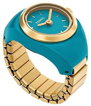 Fossil Womens Enamel Plated Stainless Steel Ring Watch Product Image
