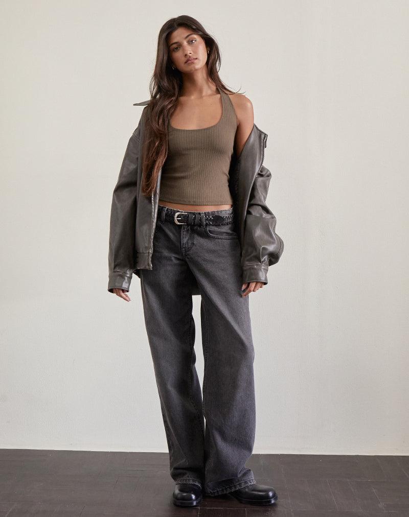 Sajani Top in Pointelle Coffee Female Product Image