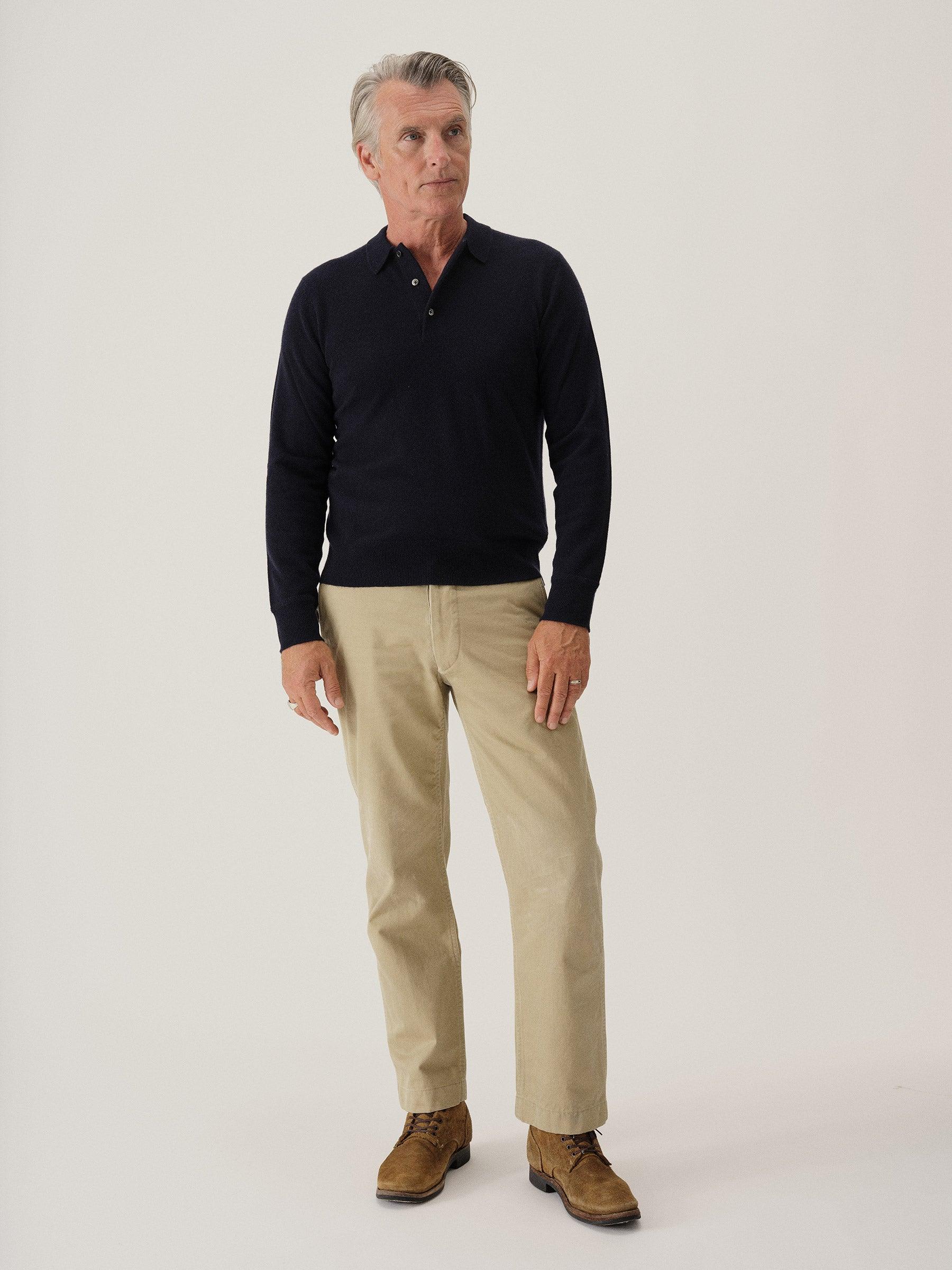 Dress Navy California Cashmere Polo Product Image