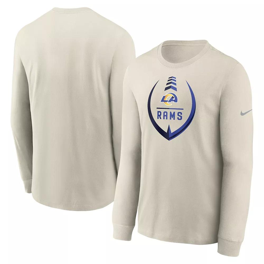Men's Nike Bone Los Angeles Rams Icon Legend Long Sleeve Performance T-Shirt, Size: 2XL, Beige Product Image