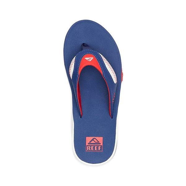 Mens Reef Fanning Pregame Sandal White / Blue Product Image