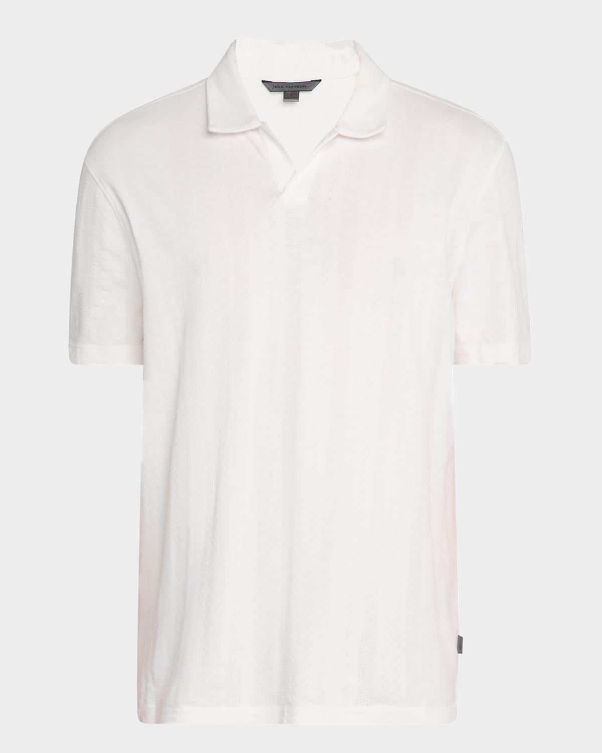 Men's Zion Jacquard Johnny Collar Polo Shirt Product Image
