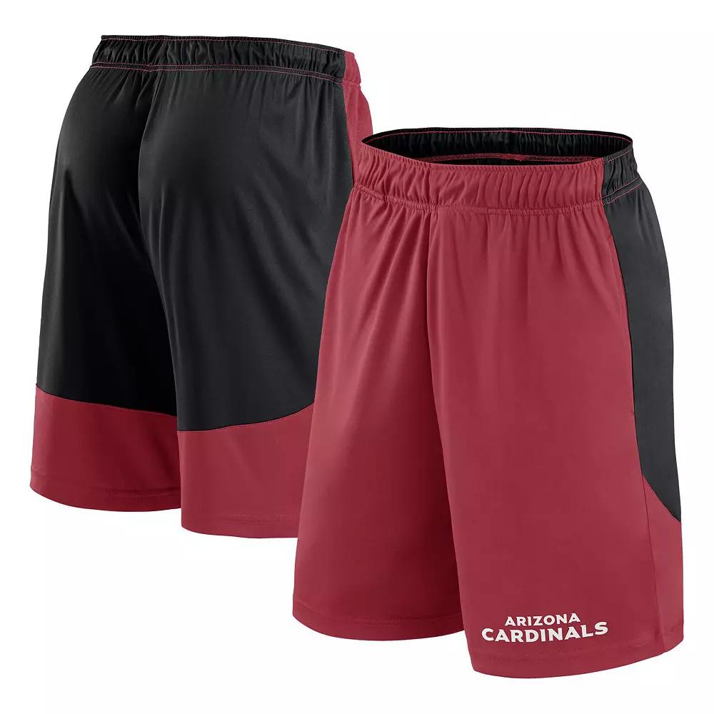 Men's Fanatics Cardinal/Black Arizona Cardinals Launch Polyester Shorts, Size: Large, Red Product Image