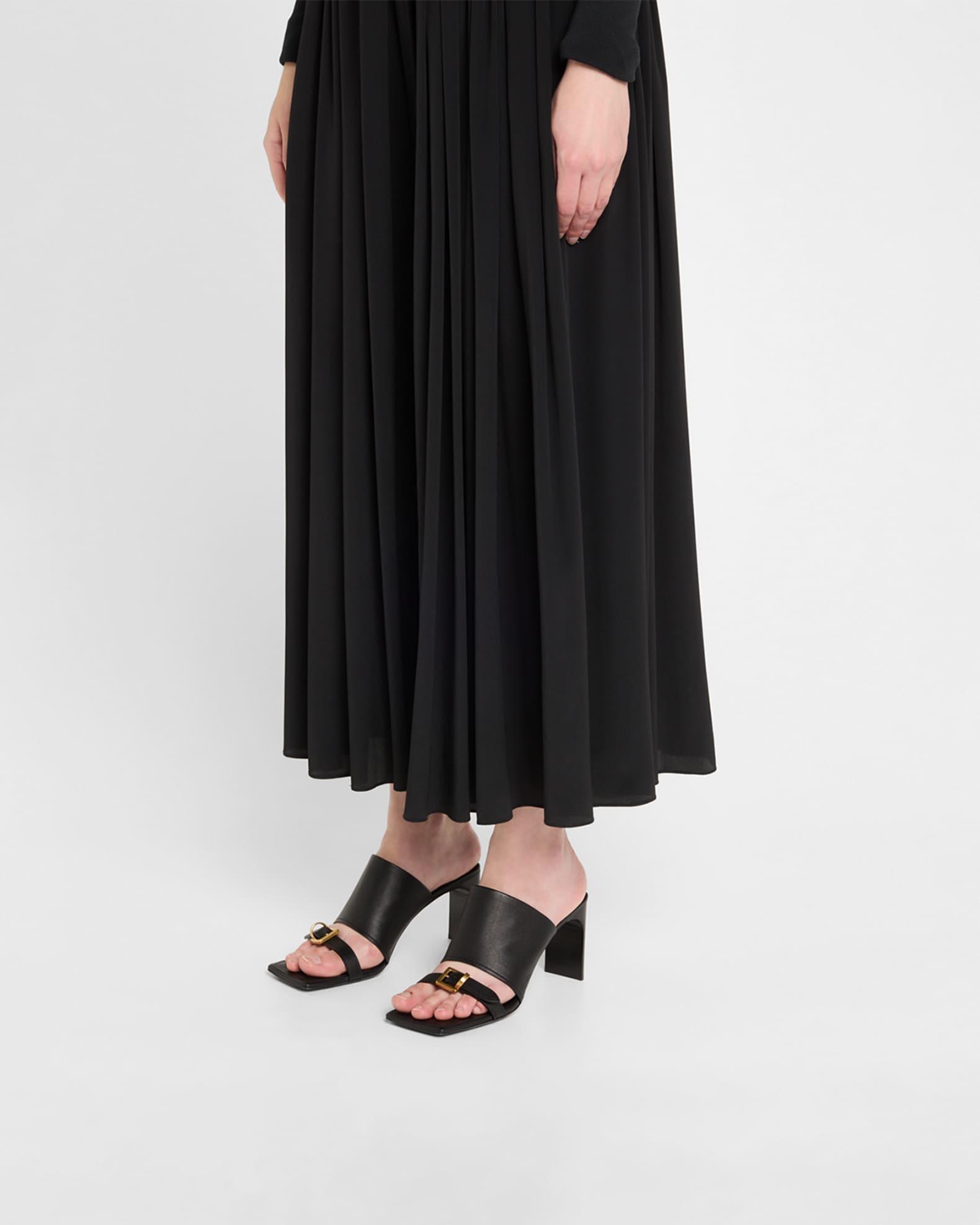 Bel Air Leather Buckle Mule Sandals Product Image