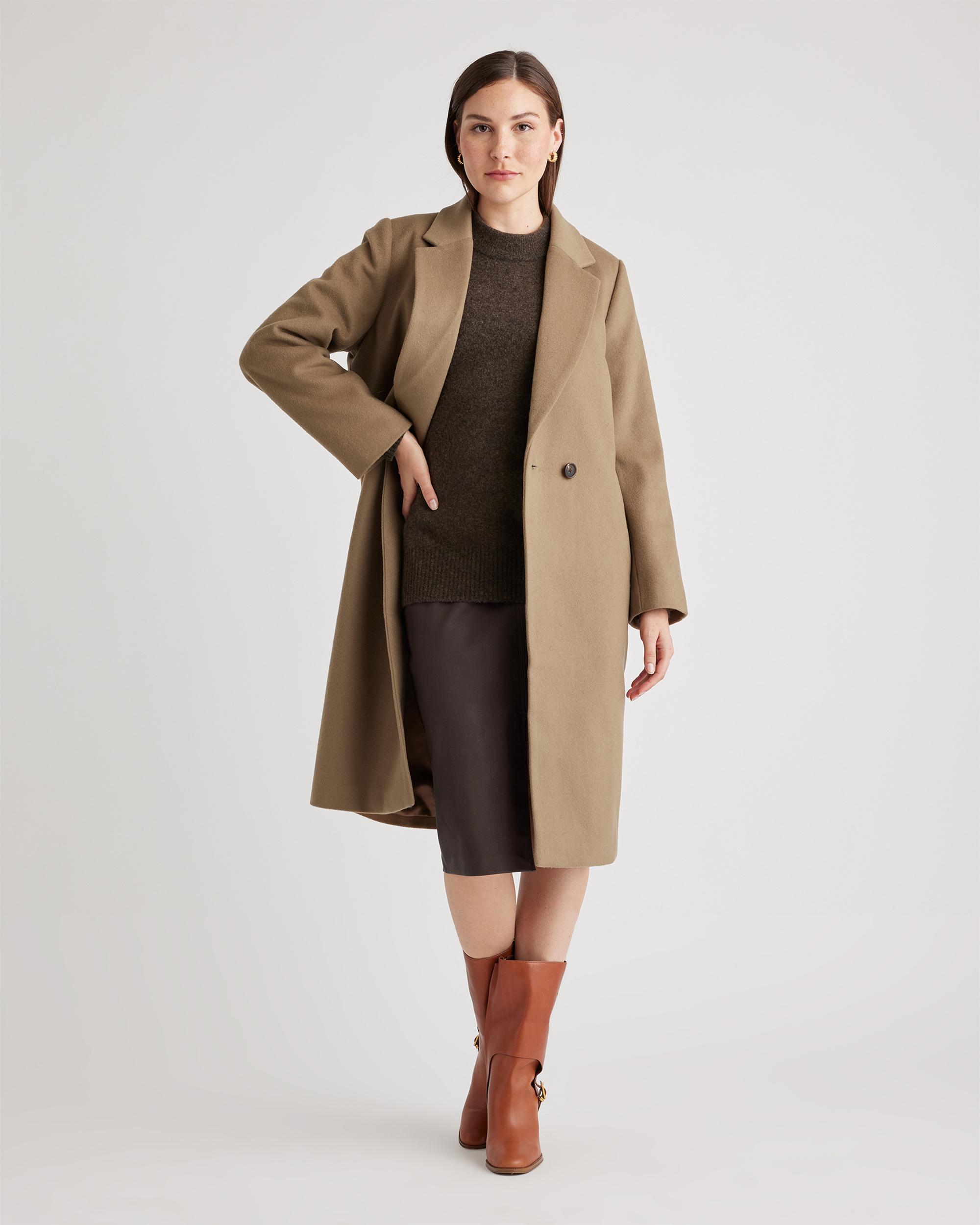 Quince | Women's Italian Wool Classic Single-Breasted Coat Wool/Nylon Product Image