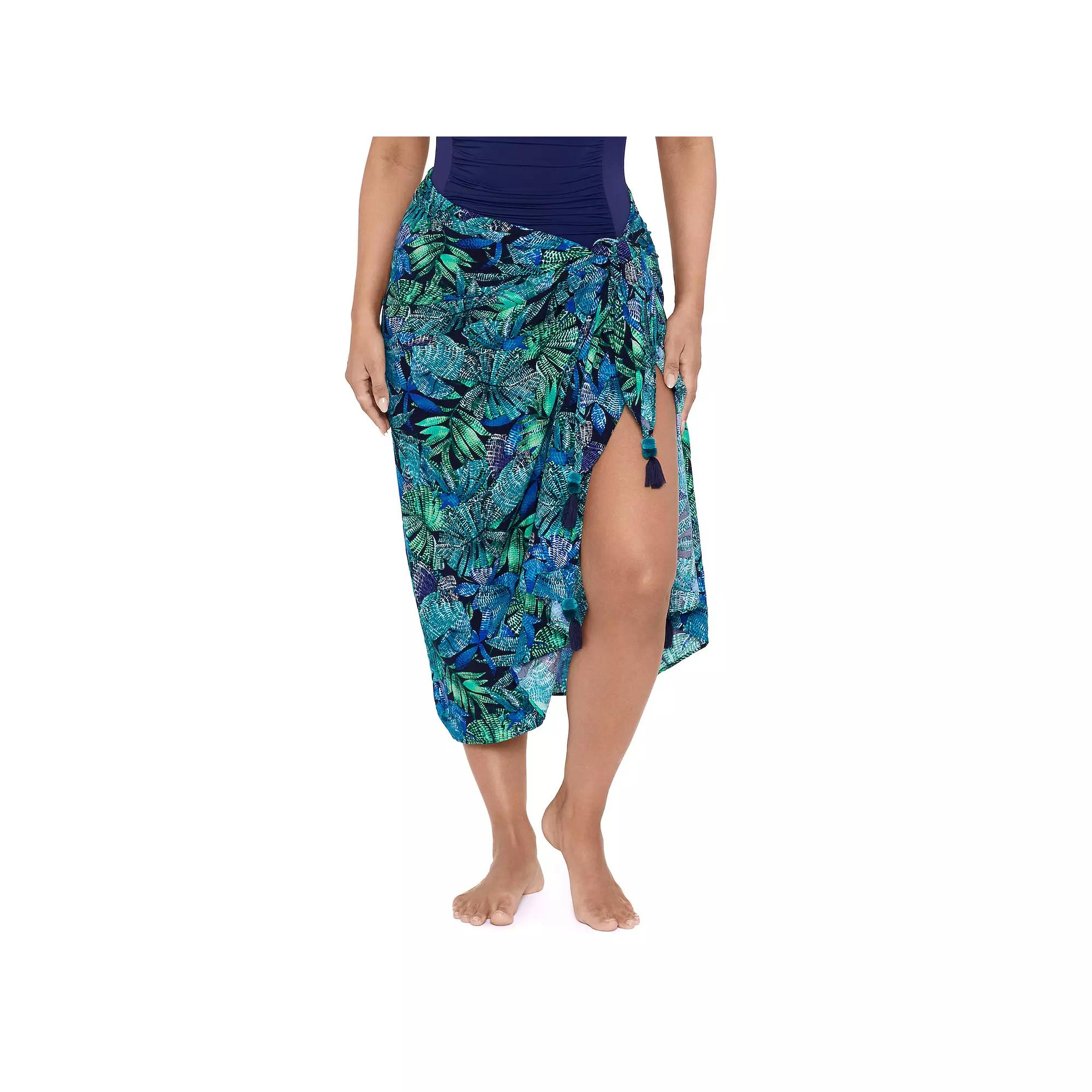 Women's Trimshaper Pareo Solid Midi Wrap Skirt Swim Cover Up, Multi Product Image