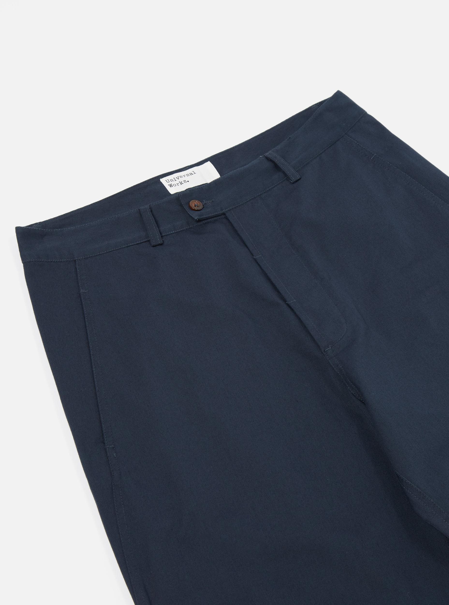Navy Twill Curved Pant Product Image