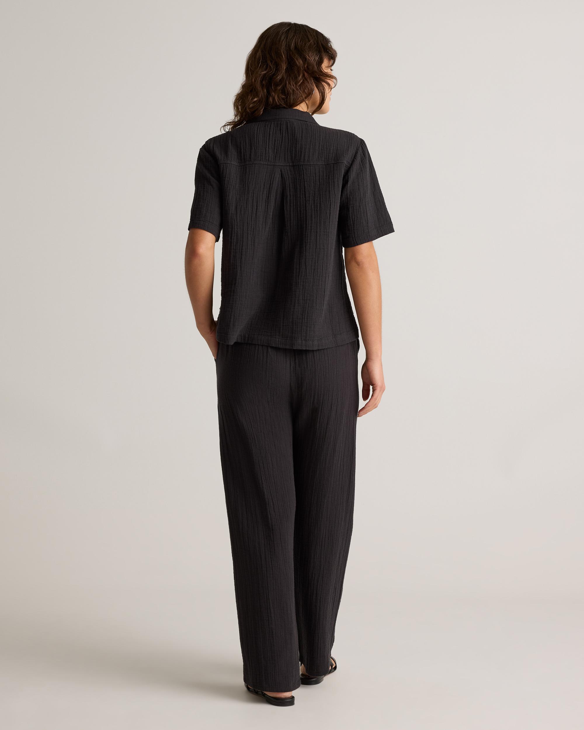 Quince | Women's Gauze Short Sleeve Shirt Organic Cotton Product Image