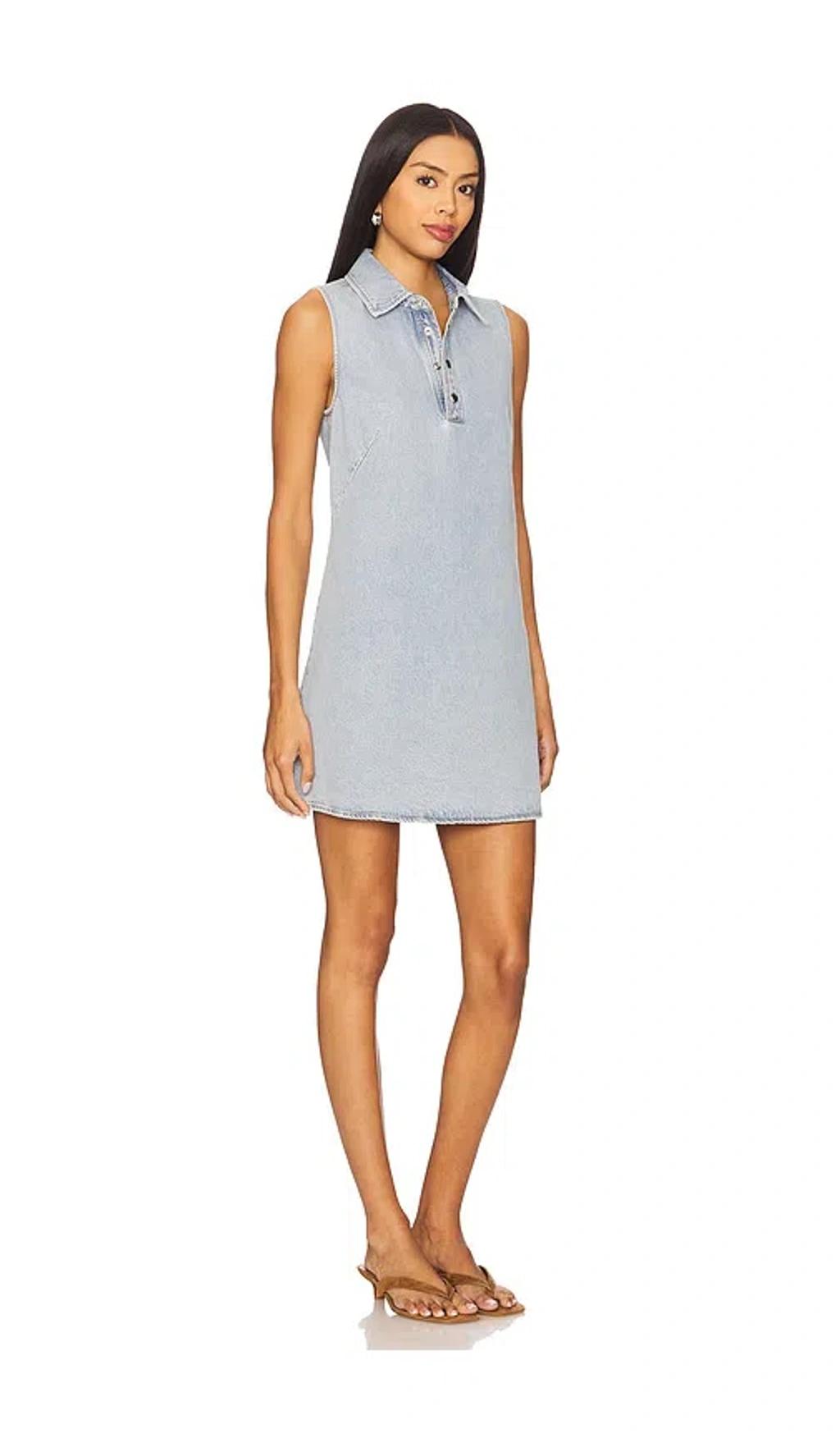 FRAME The City Shift Denim Dress In Blue Product Image