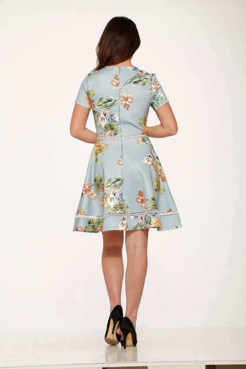 Mint Floral Swing Dress Product Image