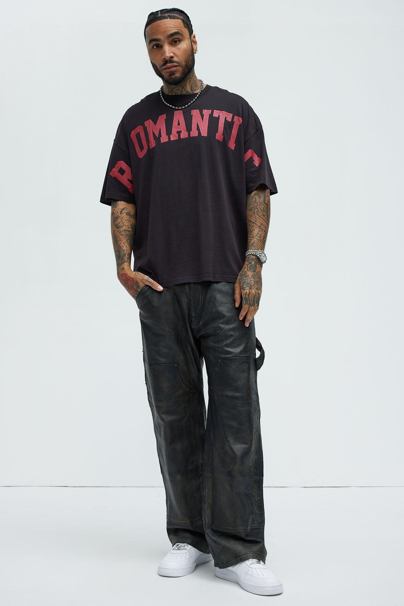 Romantic Oversized Short Sleeve Tee - Black Product Image