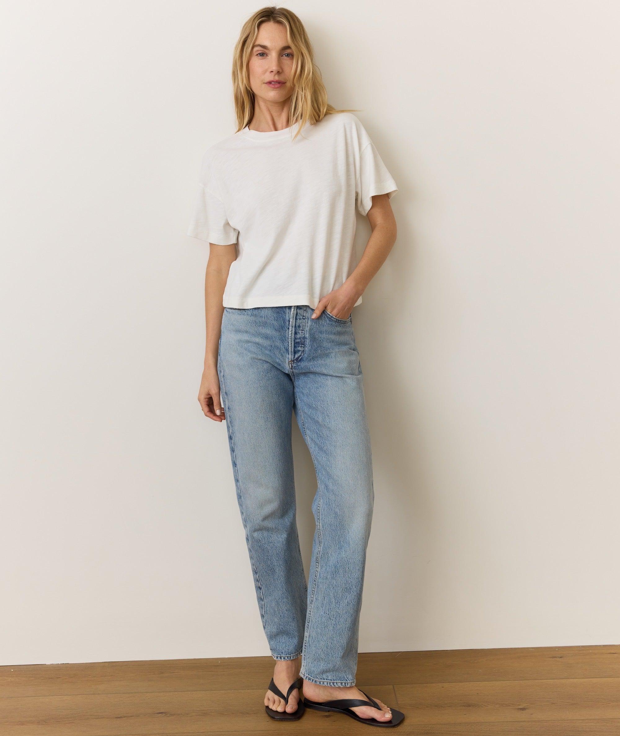 Sadie Vintage Slub Crop Tee Product Image