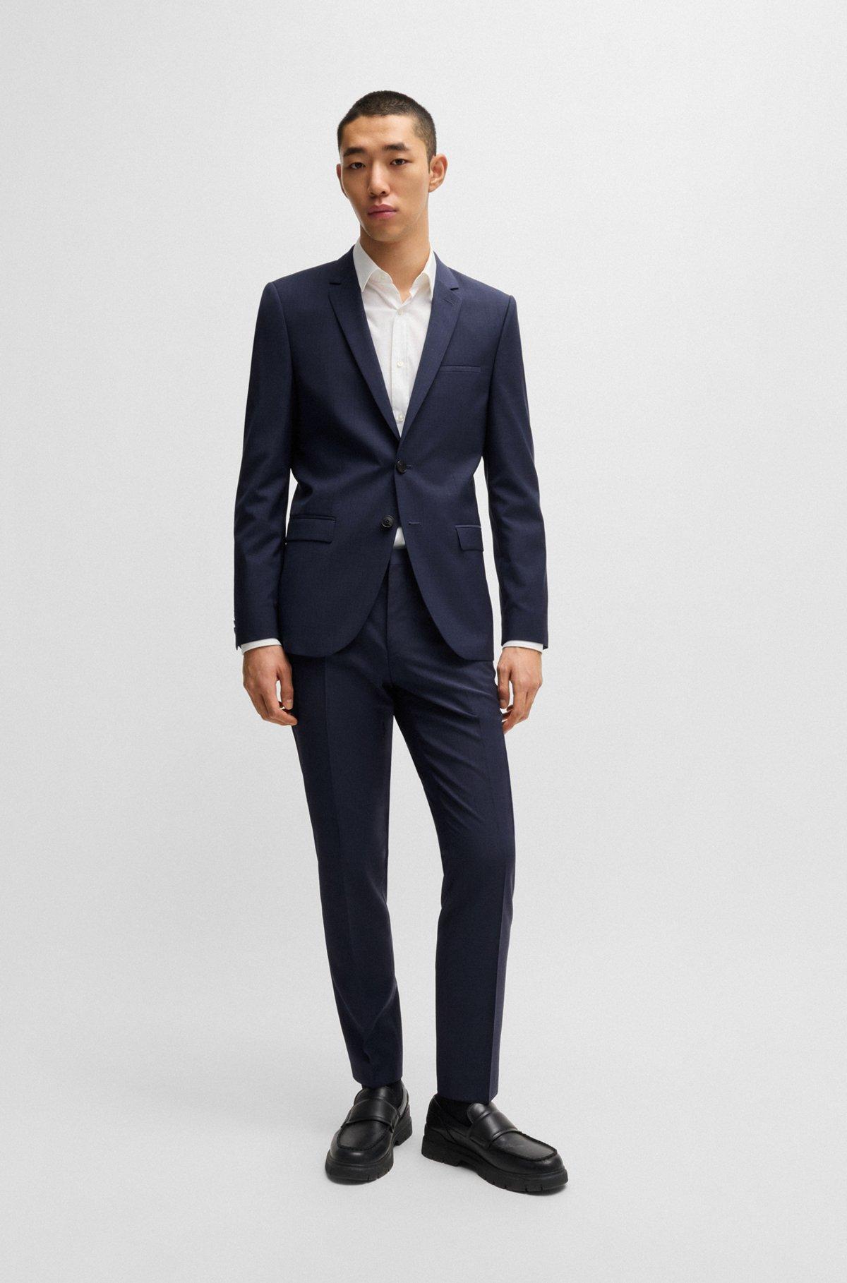 Extra-slim-fit suit jacket in melange wool Product Image