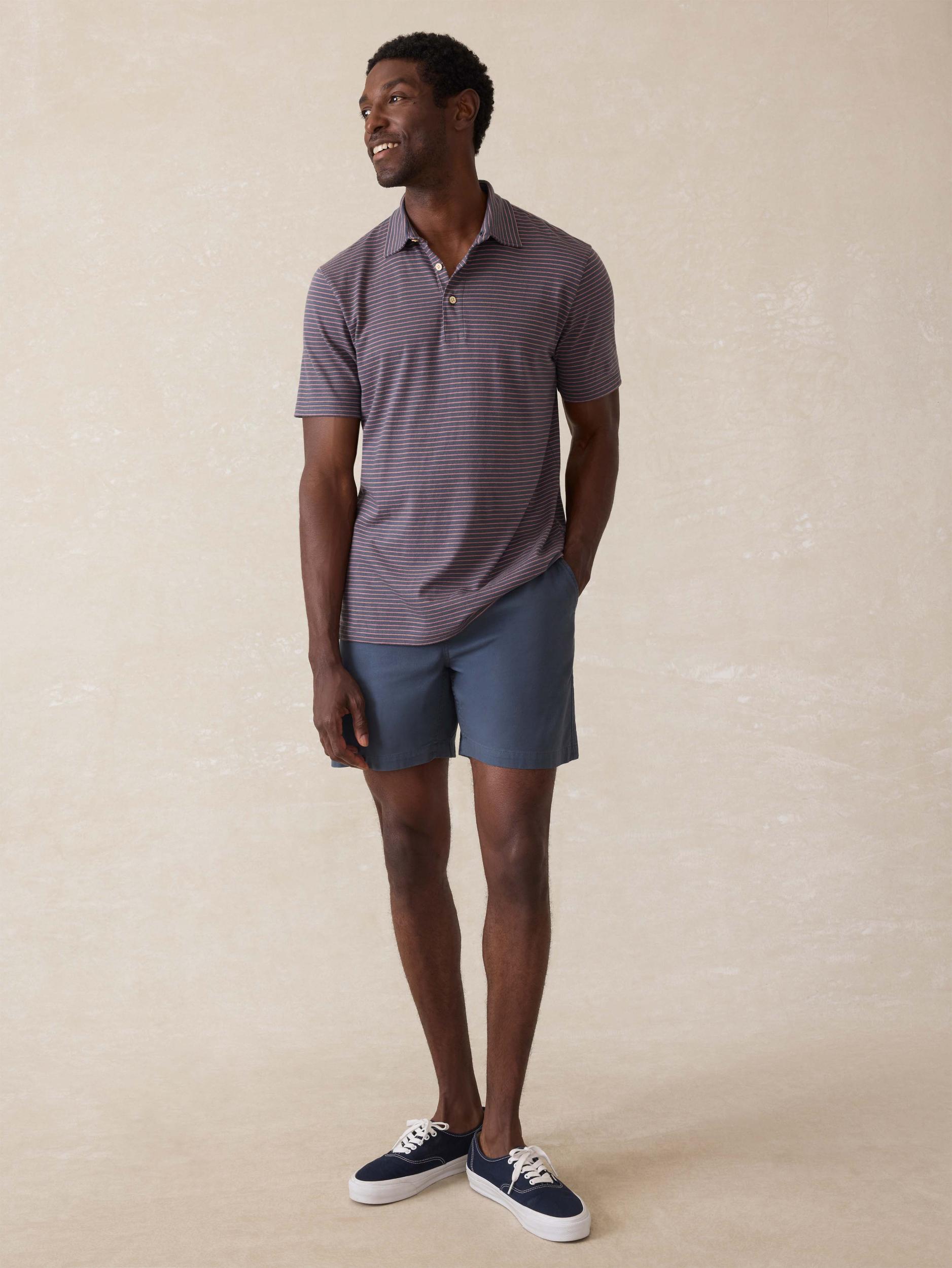 Sunwashed T-Shirt Polo - Sea Fire Stripe Male Product Image