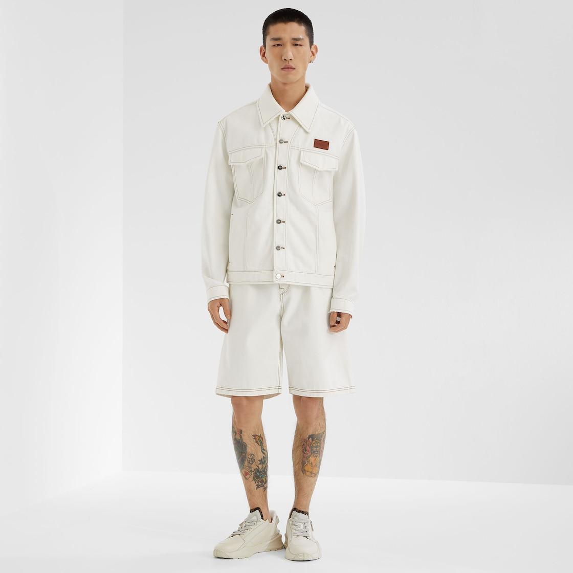 Jeans JacketWhite jeans jacket Product Image