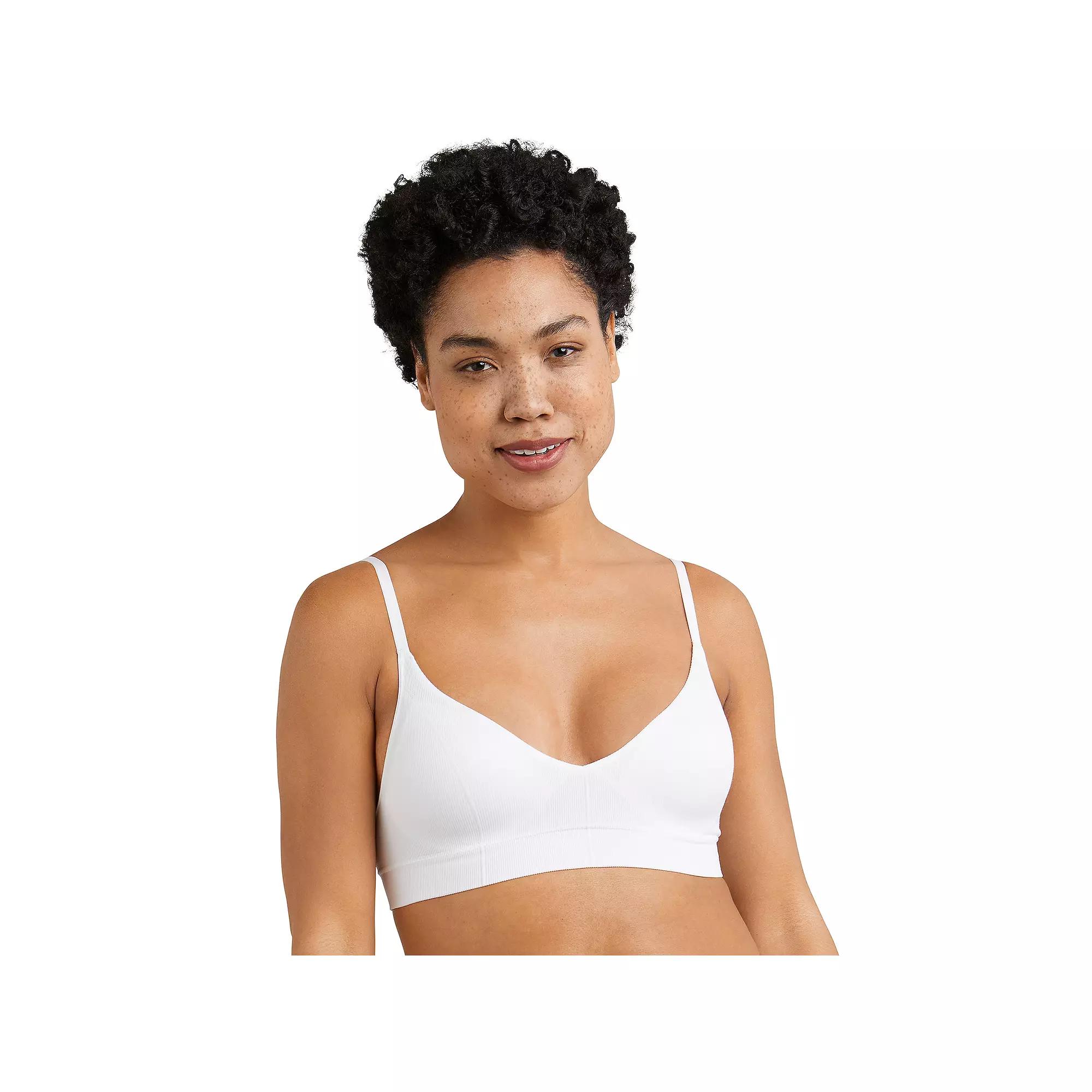 Maidenform® M Wireless Stretch Rib Bralette DM2303, Women's, Size: Medium Dd, White Product Image