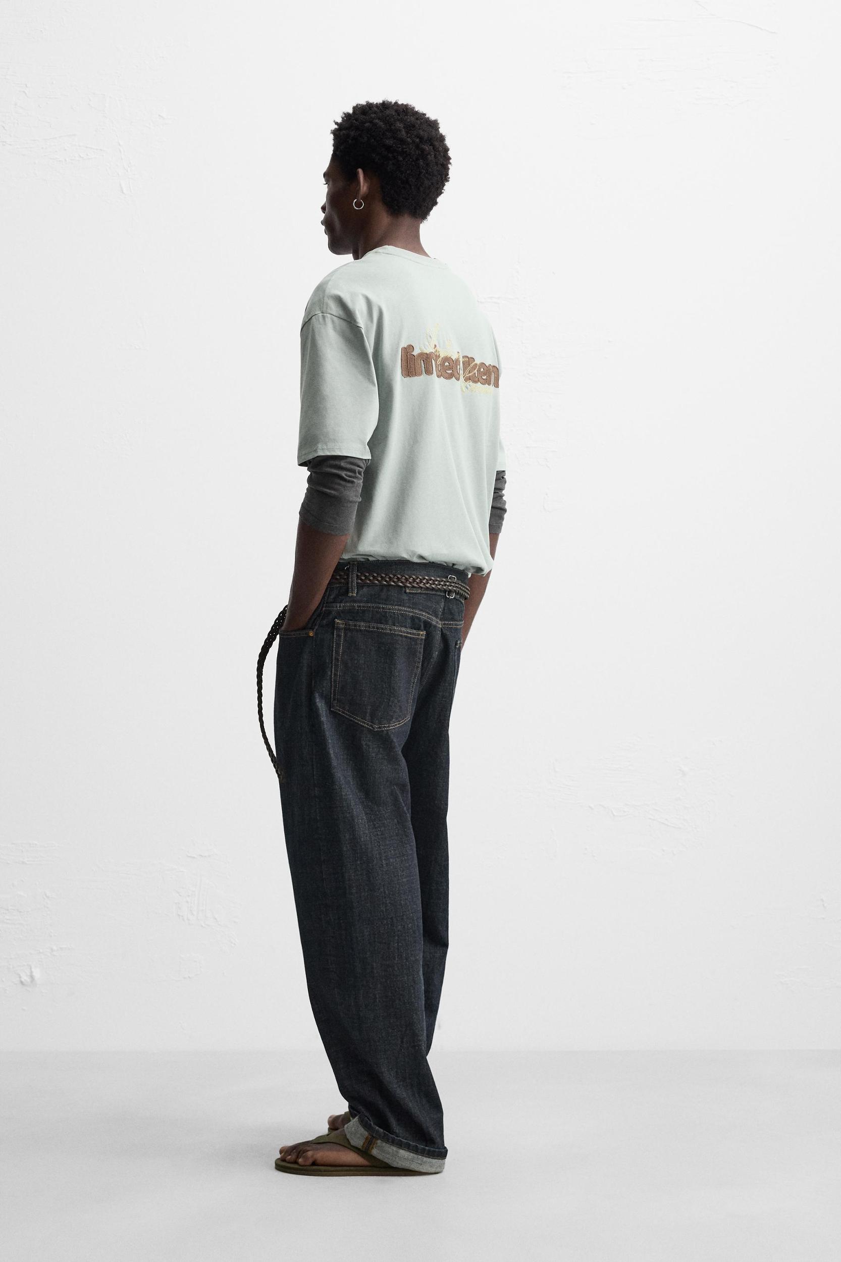 EMBROIDERED TEXT SHIRT Product Image