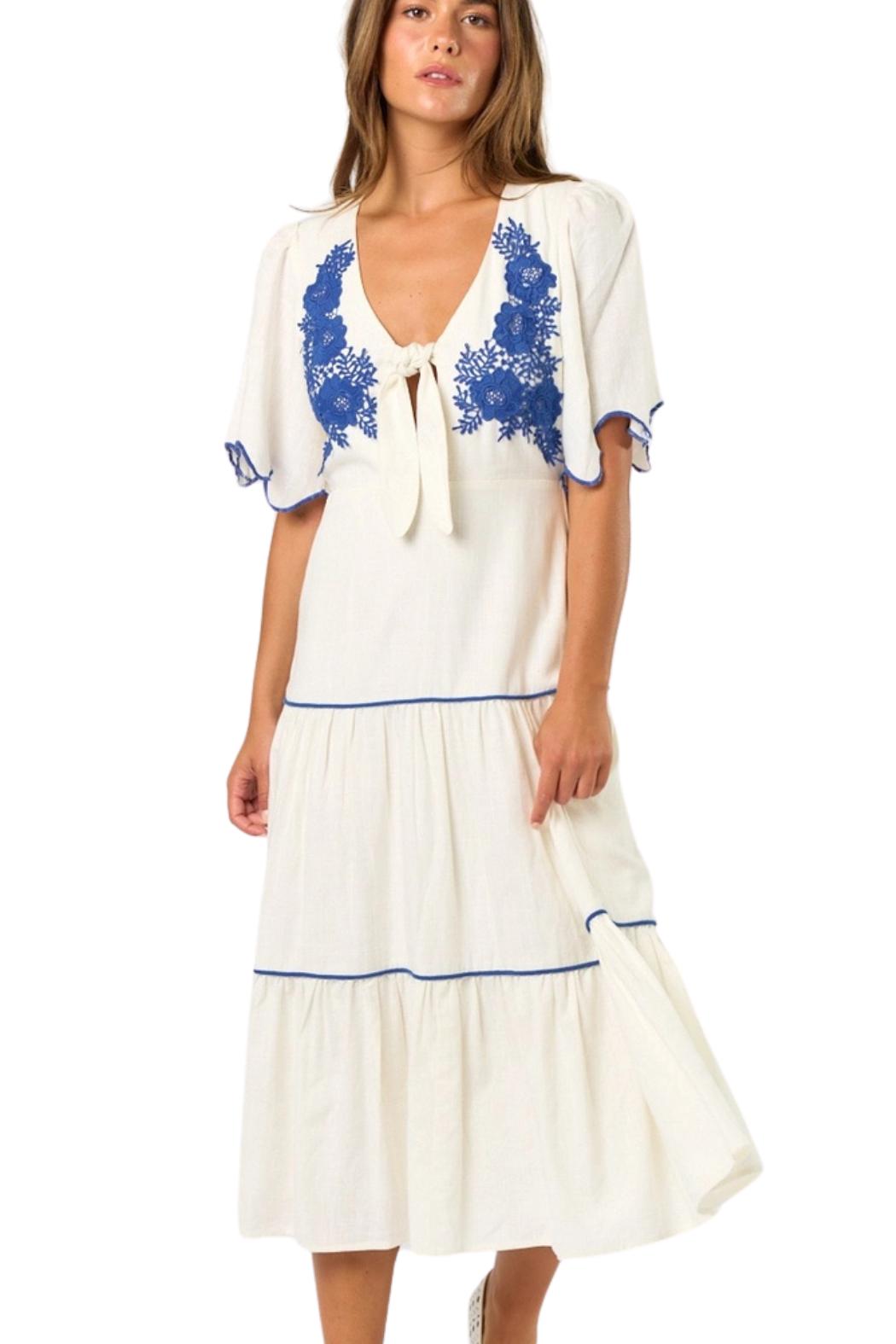 Embroidered Midi Dress Product Image