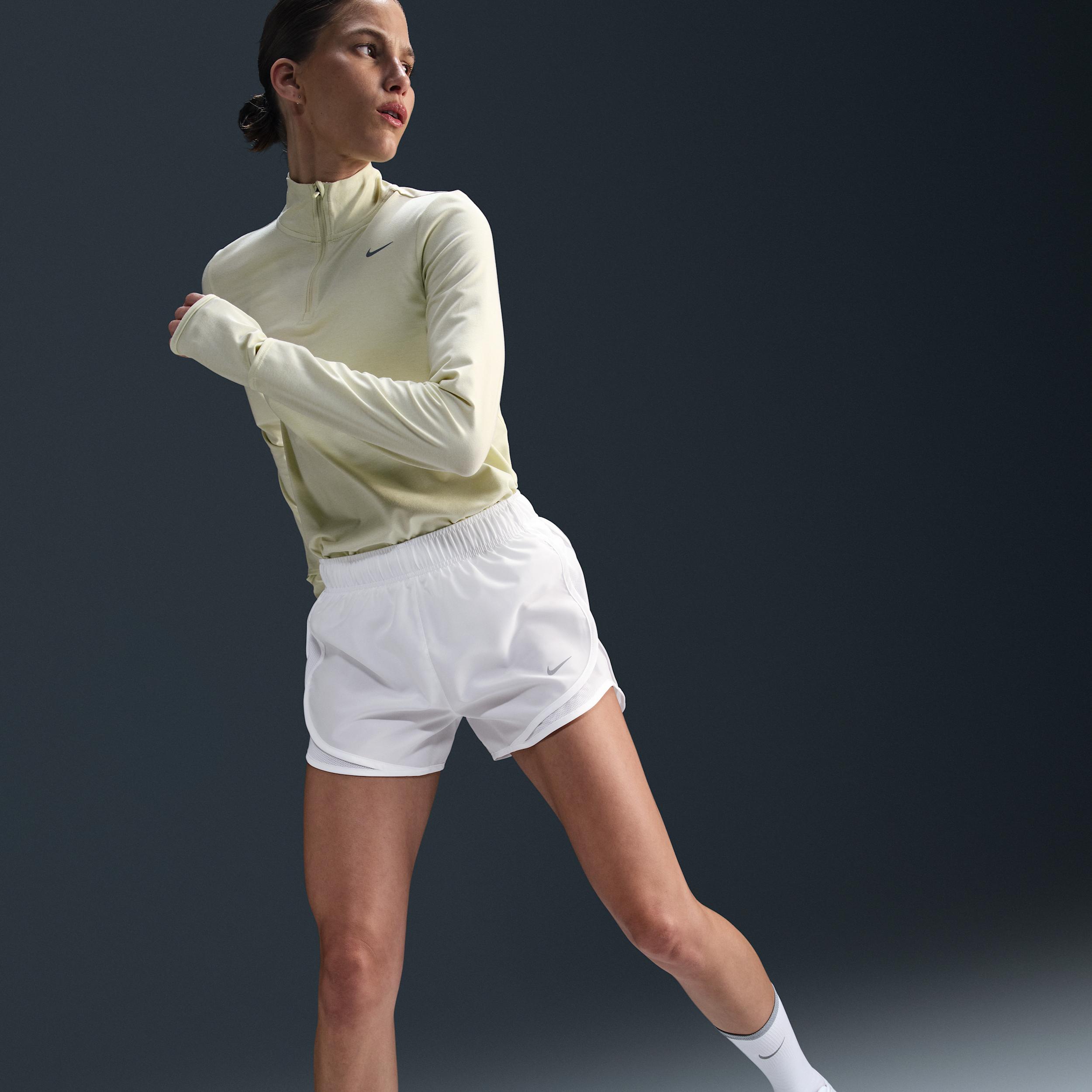 Nike Womens Tempo Dri-FIT Mid-Rise Brief-Lined Running Shorts | HM6096-100 Product Image