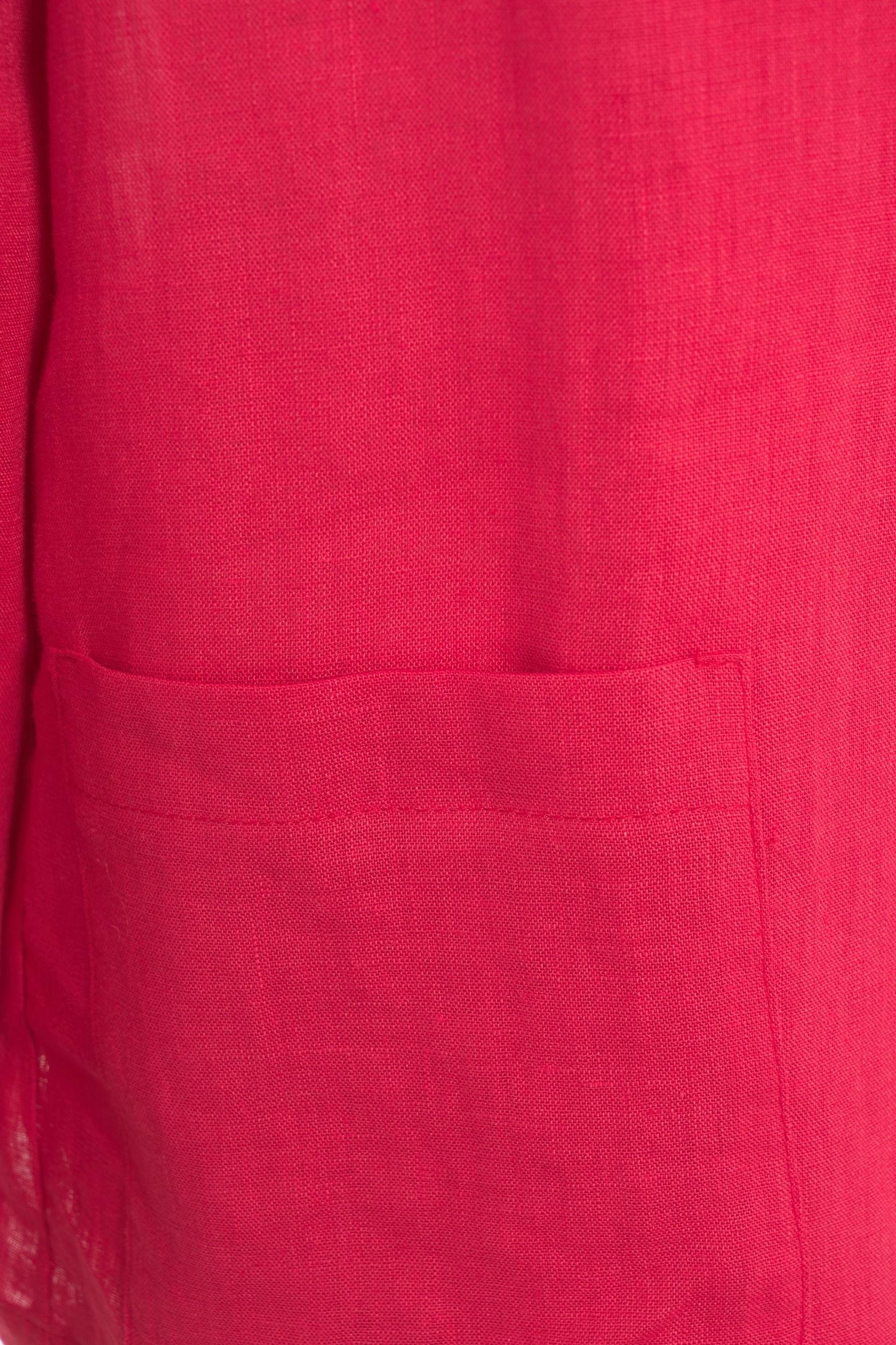 Single-breasted linen blazer Product Image