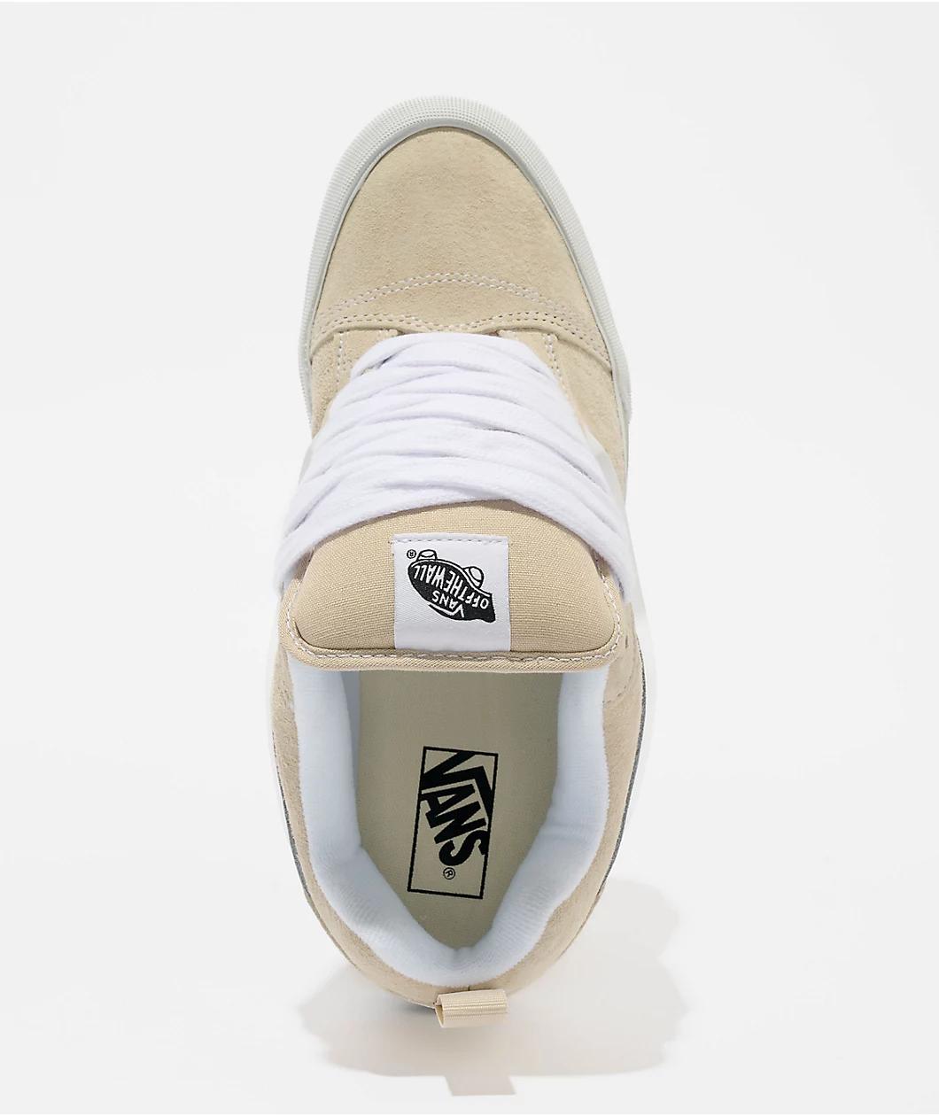 Vans Knu Skool Pig Suede Oatmeal Skate Shoes Product Image