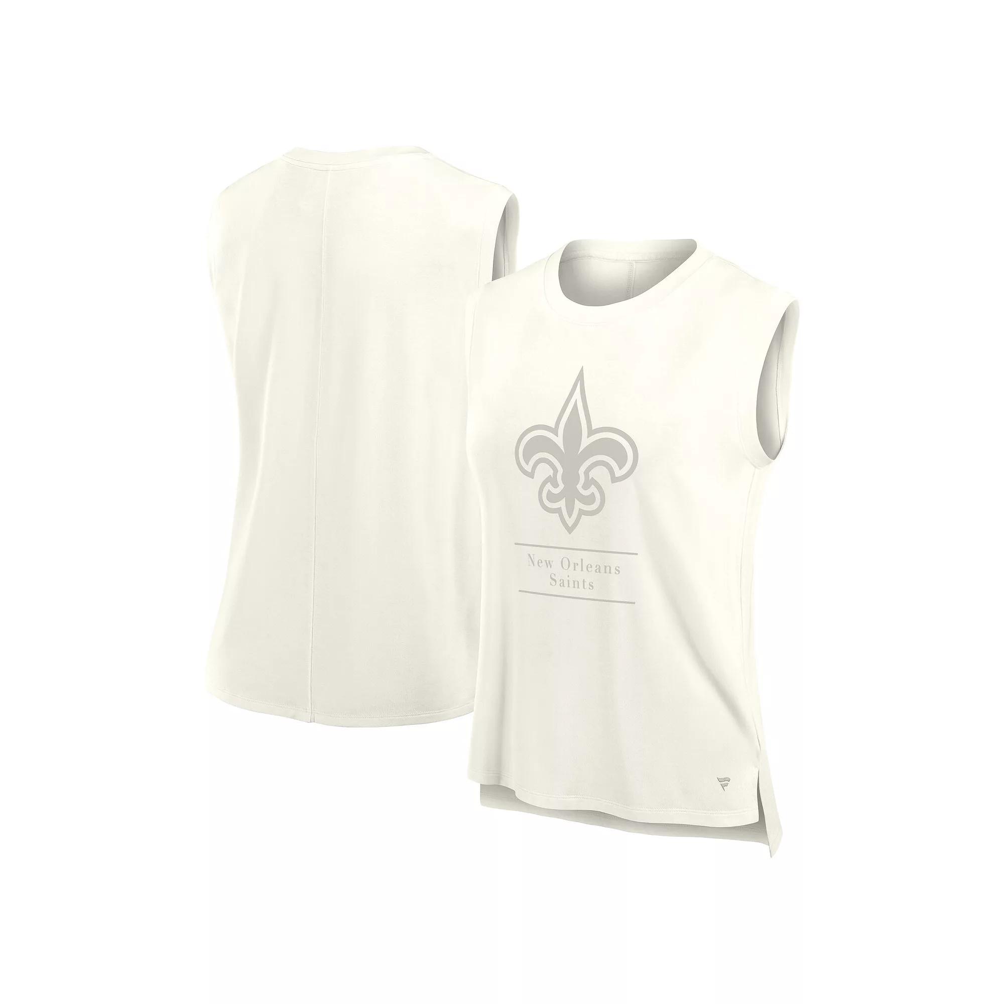 Women's Fanatics Cream New Orleans Saints Studio Embrace Tank Top,  Product Image
