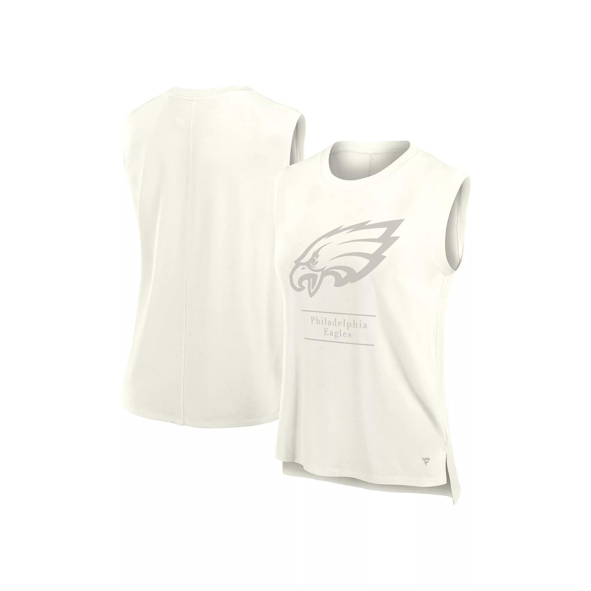 Women's Fanatics Cream Philadelphia Eagles Studio Embrace Tank Top,  Product Image