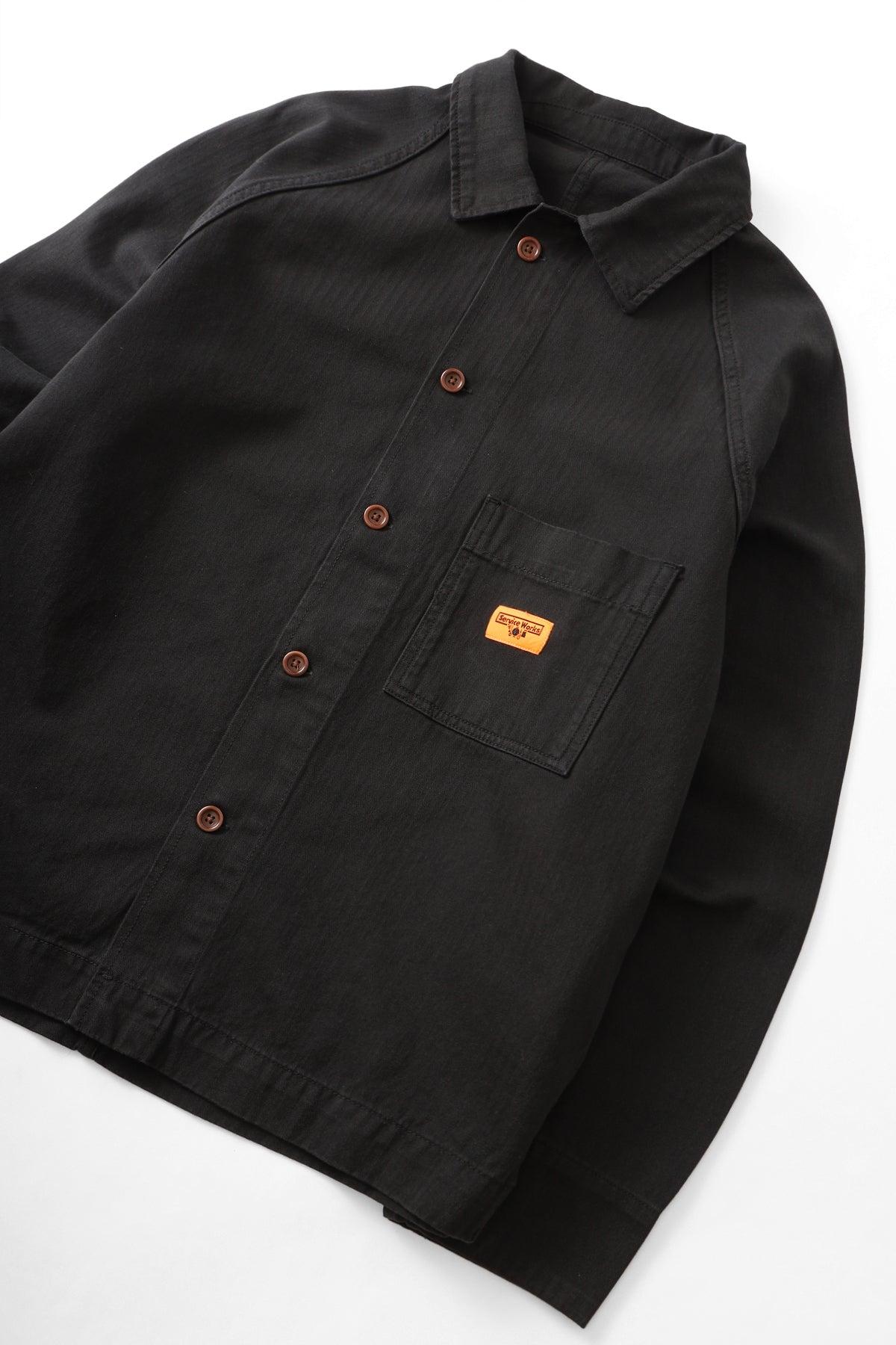Herringbone Front Of House Jacket - Black Product Image