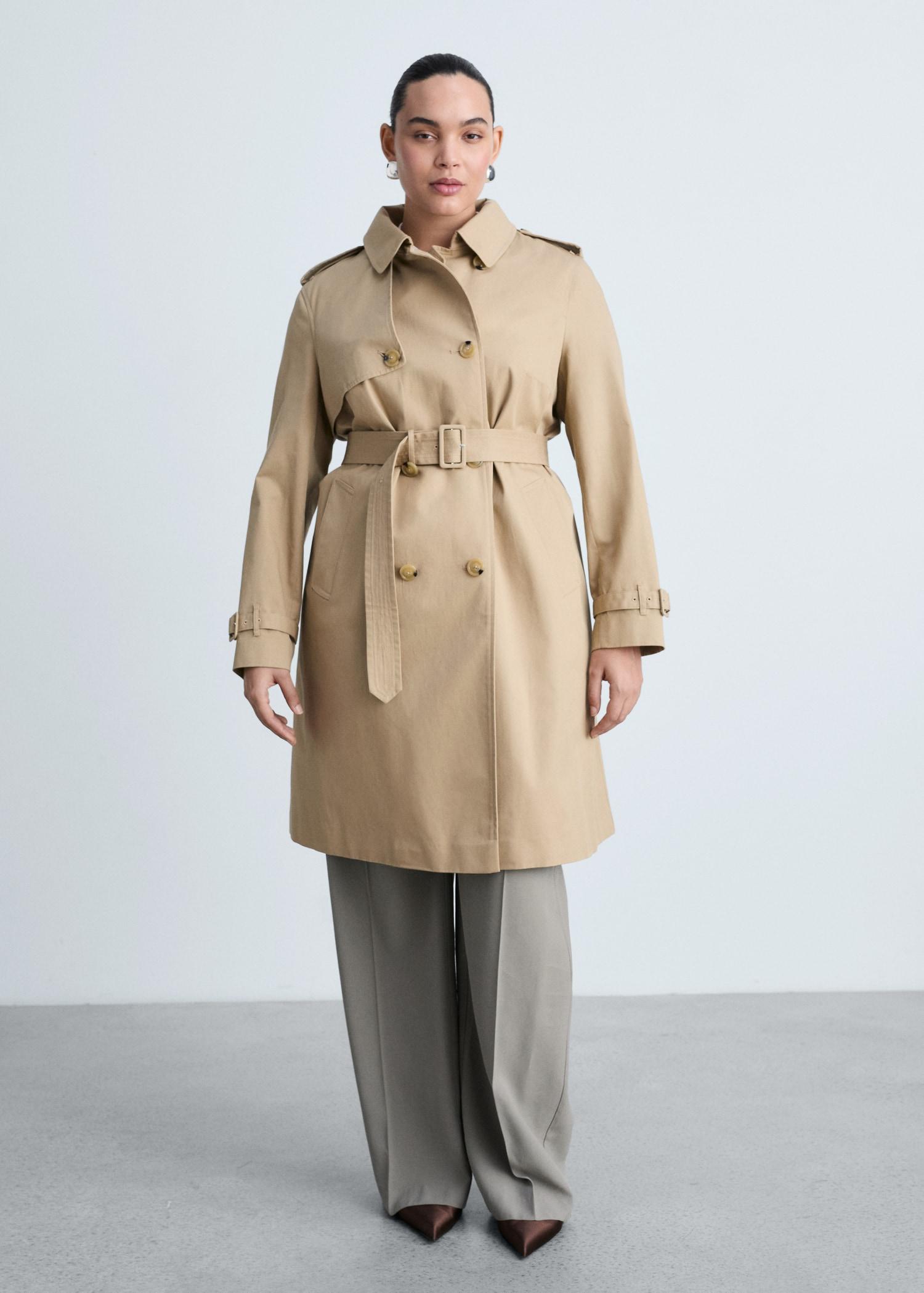 Classic trench coat with belt - Women | MANGO USA Product Image