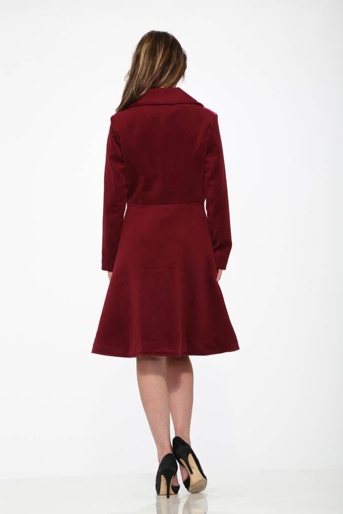 Katherine Coat in Burgundy Product Image