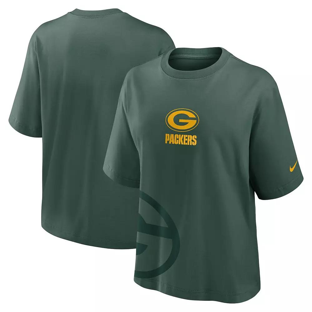 Women's Nike Green Green Bay Packers Boxy T-Shirt,  Product Image