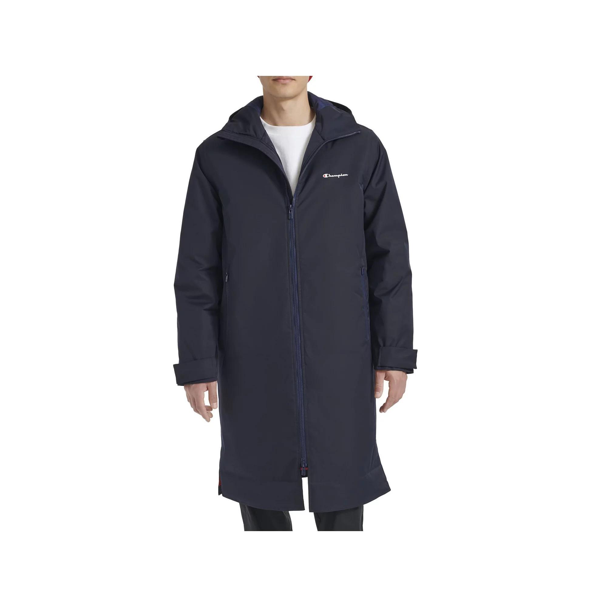 Men's Champion® Sideline Hooded Jacket with Quilted Lining, Size: XXL, Blue Product Image