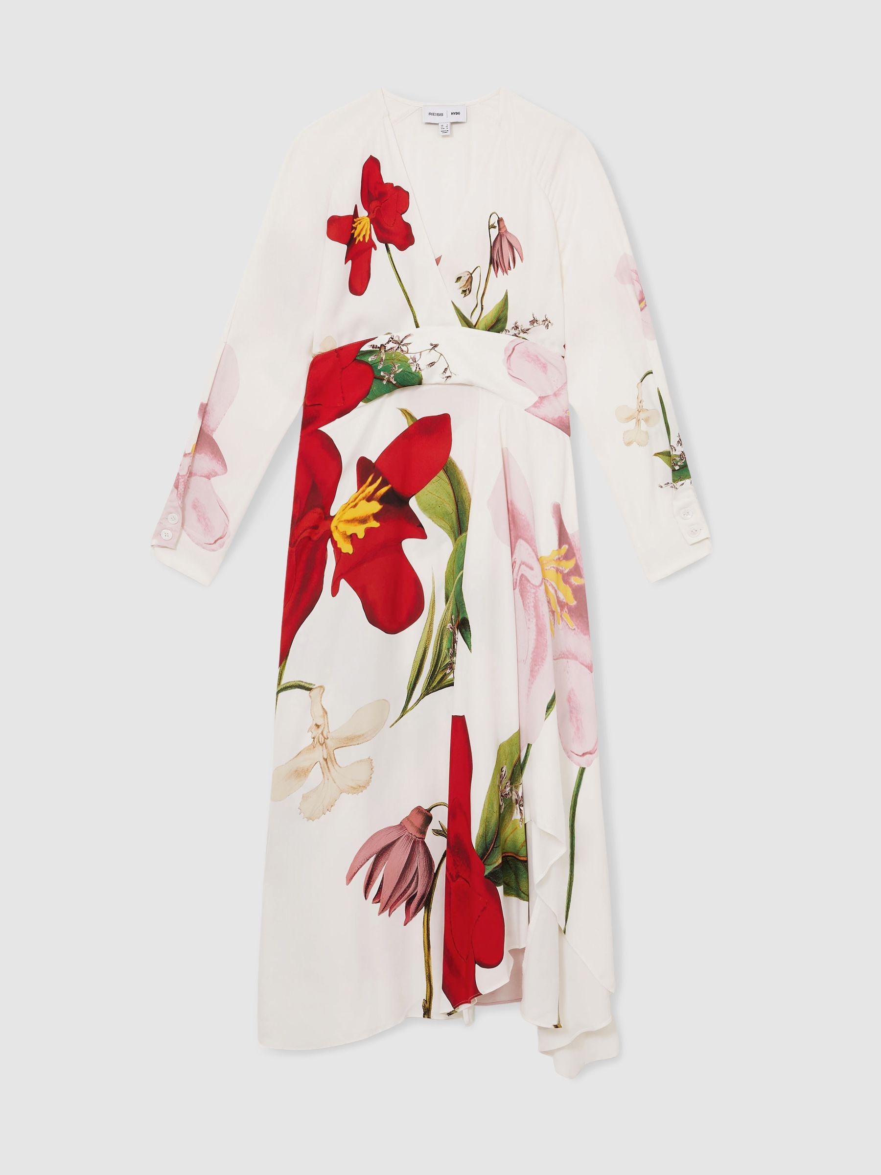 Reiss | NYBG Floral-Print Maxi Dress in Ivory Product Image