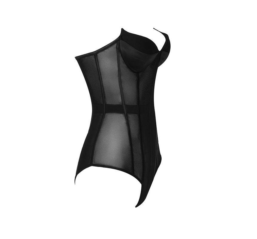 Strapless Mesh Corset Bodysuit Product Image