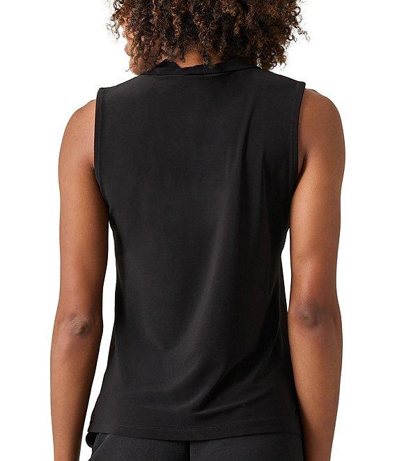 Kasper V-Neck Knot Front Sleeveless Blouse Product Image