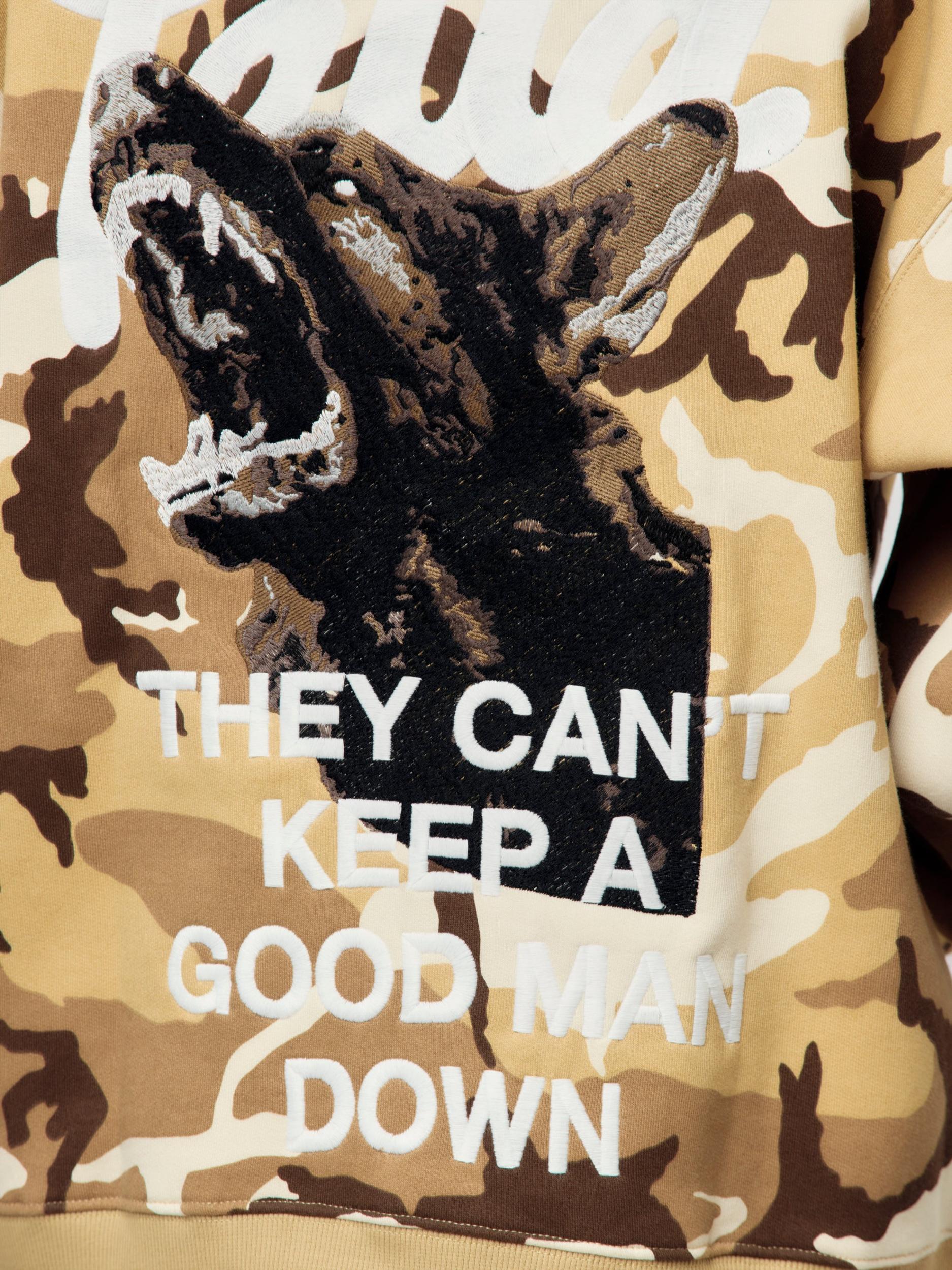 Bark Woodland Camo Boxy Hooded Sweater (Sand Dollar) Product Image