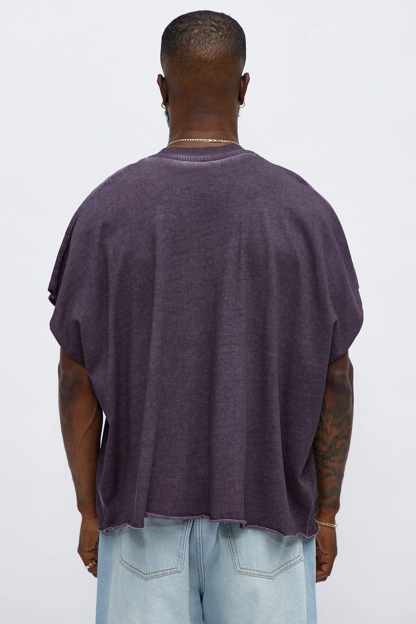 Oversized Float Heavy Jersey Muscle Tee - Purple Male Product Image