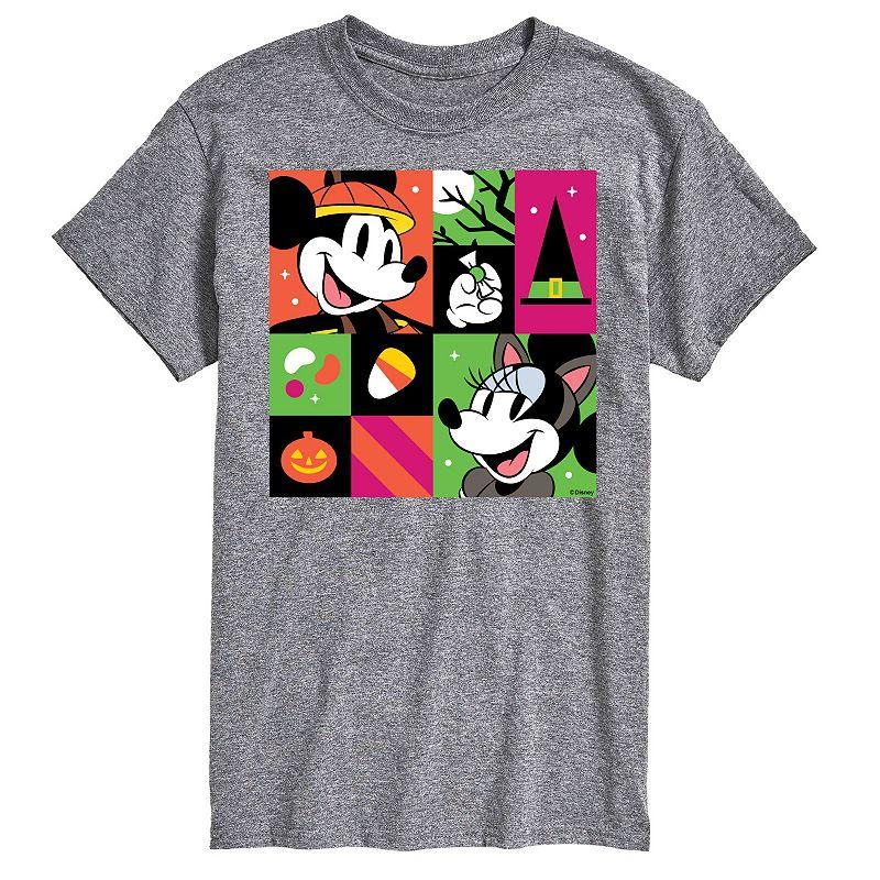 Disney's Mickey & Minnie Mouse Men's Trick Or Treat Grid Graphic Tee,  Product Image