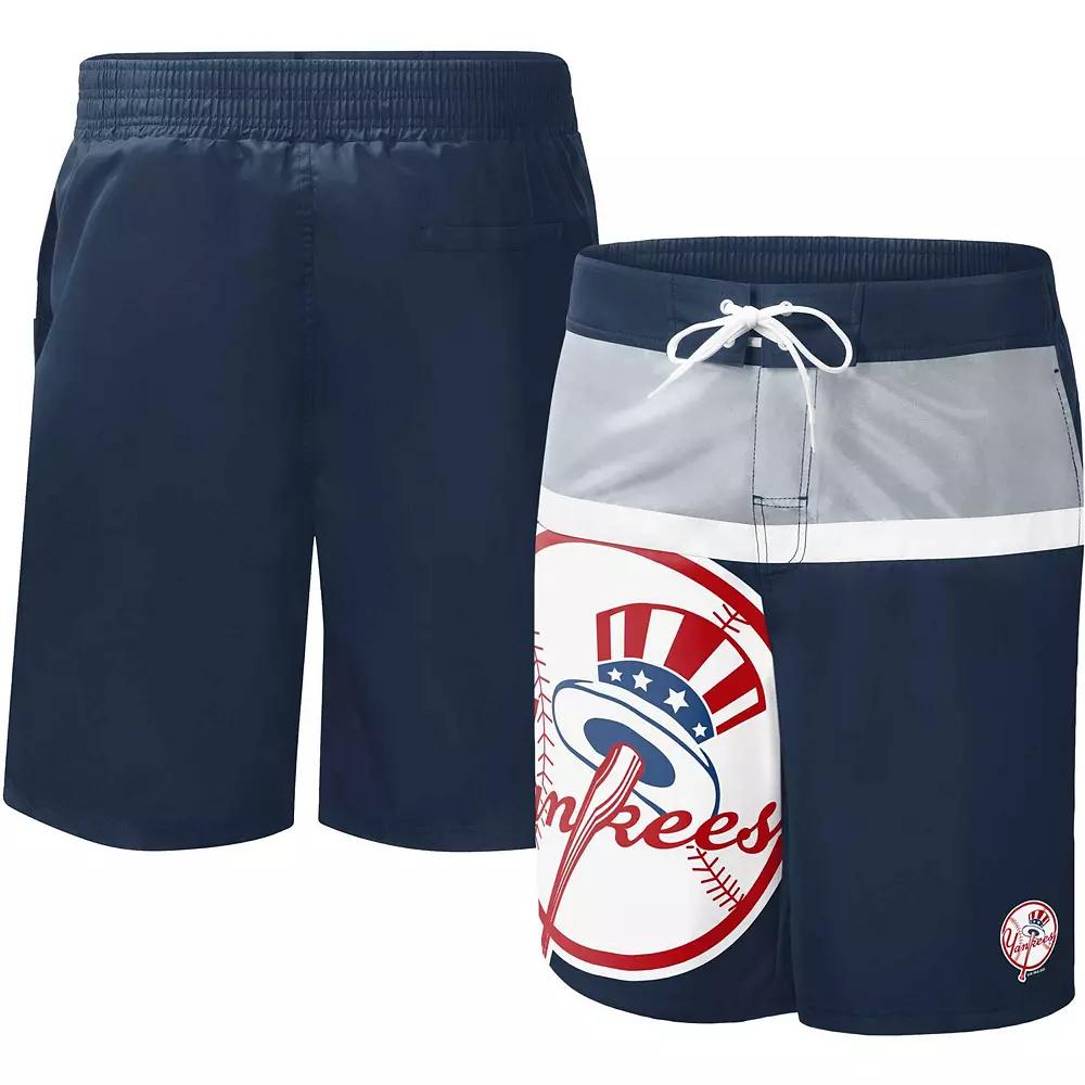 Men's G-III Sports by Carl Banks Navy New York Yankees Sea Wind Swim Shorts,  Product Image