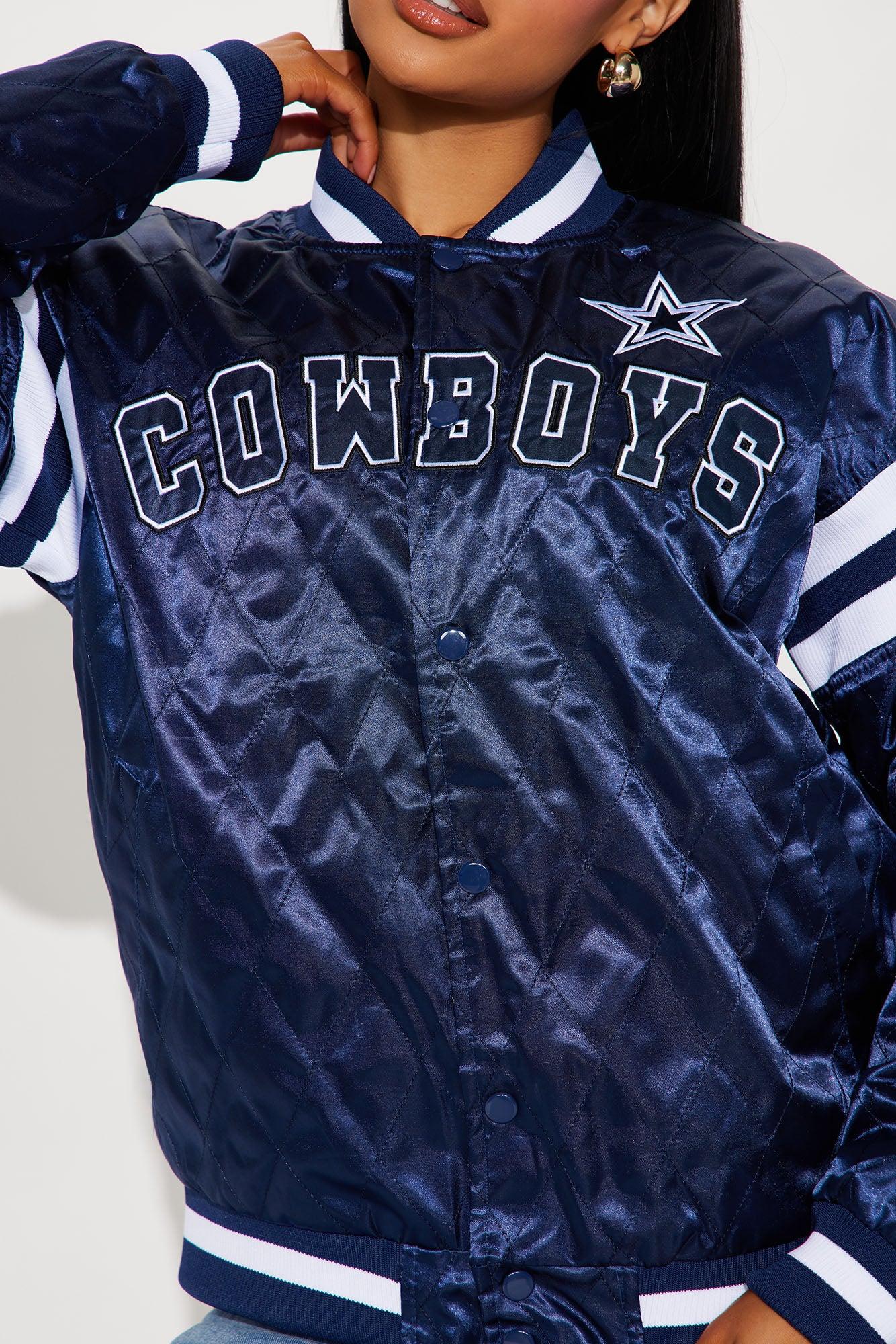 Dallas Cowboys Quilted Bomber Jacket - Navy Product Image