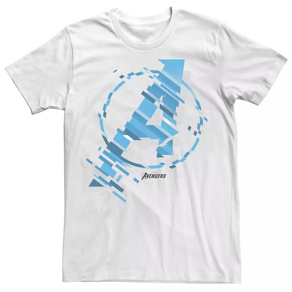 Men's Marvel Avengers Symbol Digital Glitch Tee,  Product Image