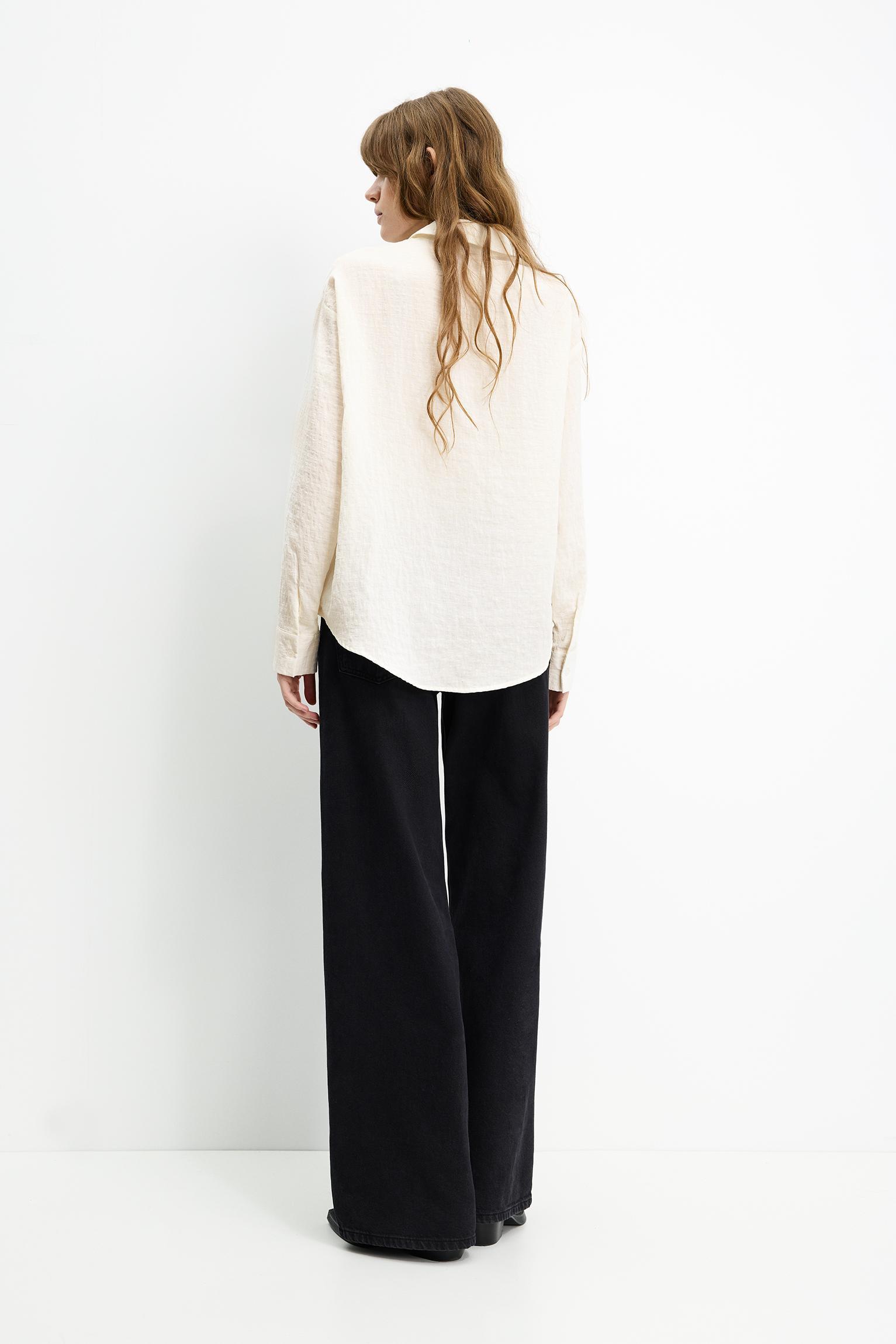 Semi-sheer oversize shirt Product Image