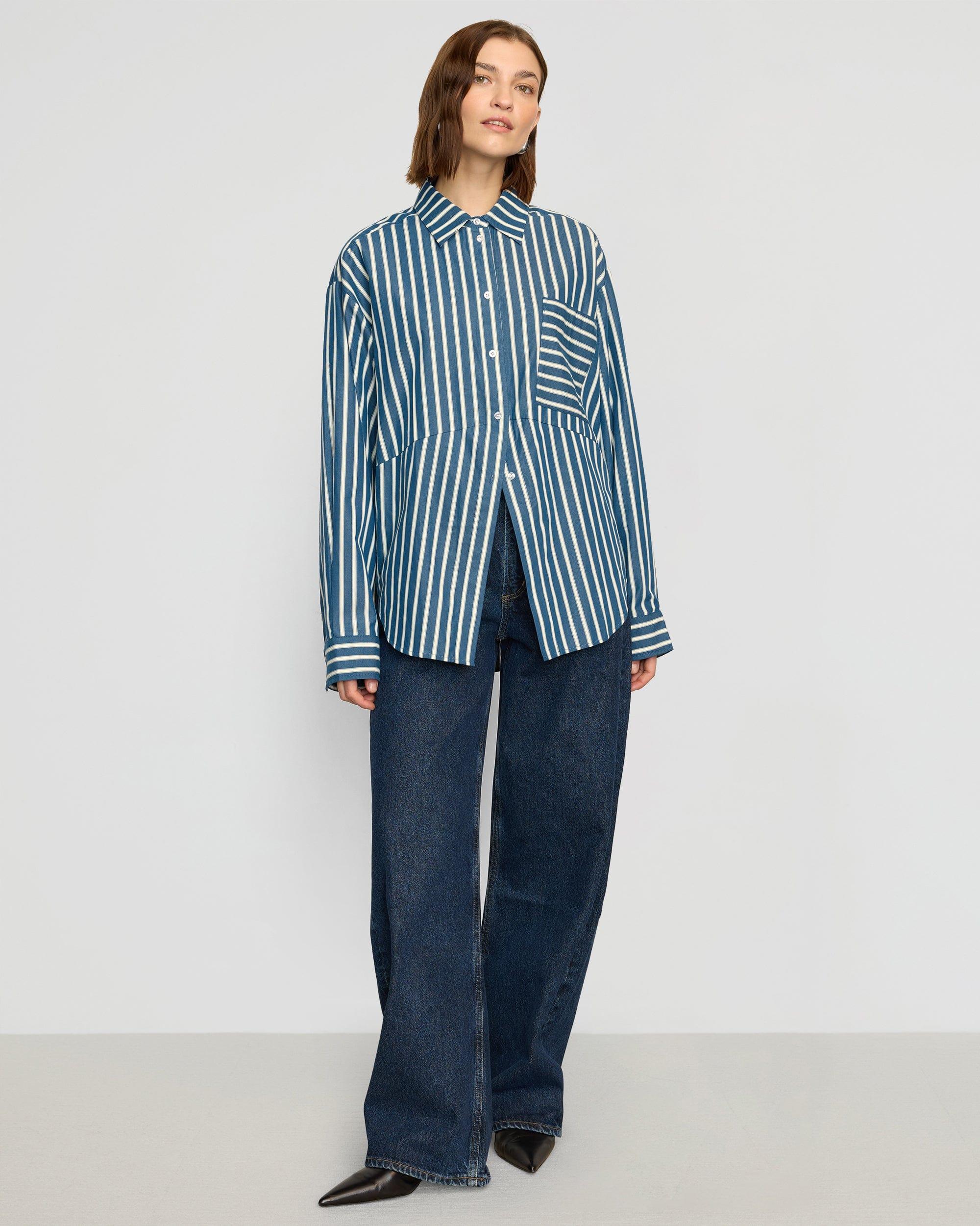 Tariro Oversized Striped Shirt Product Image