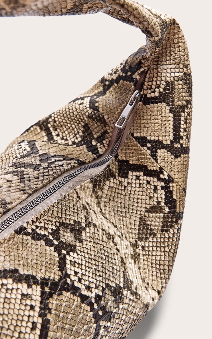Snake Print Oversized PU Tote Product Image
